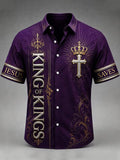 Men'S Faith Printed Casual Collar Shirt