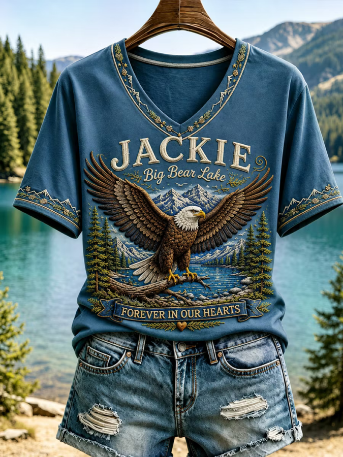 Women'S Jackie Memorial Forever In Our Hearts Print Casual T-Shirt