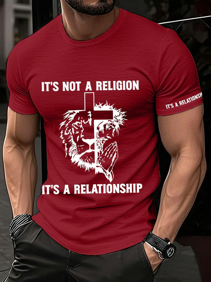 Men'S Faith Print Casual Top