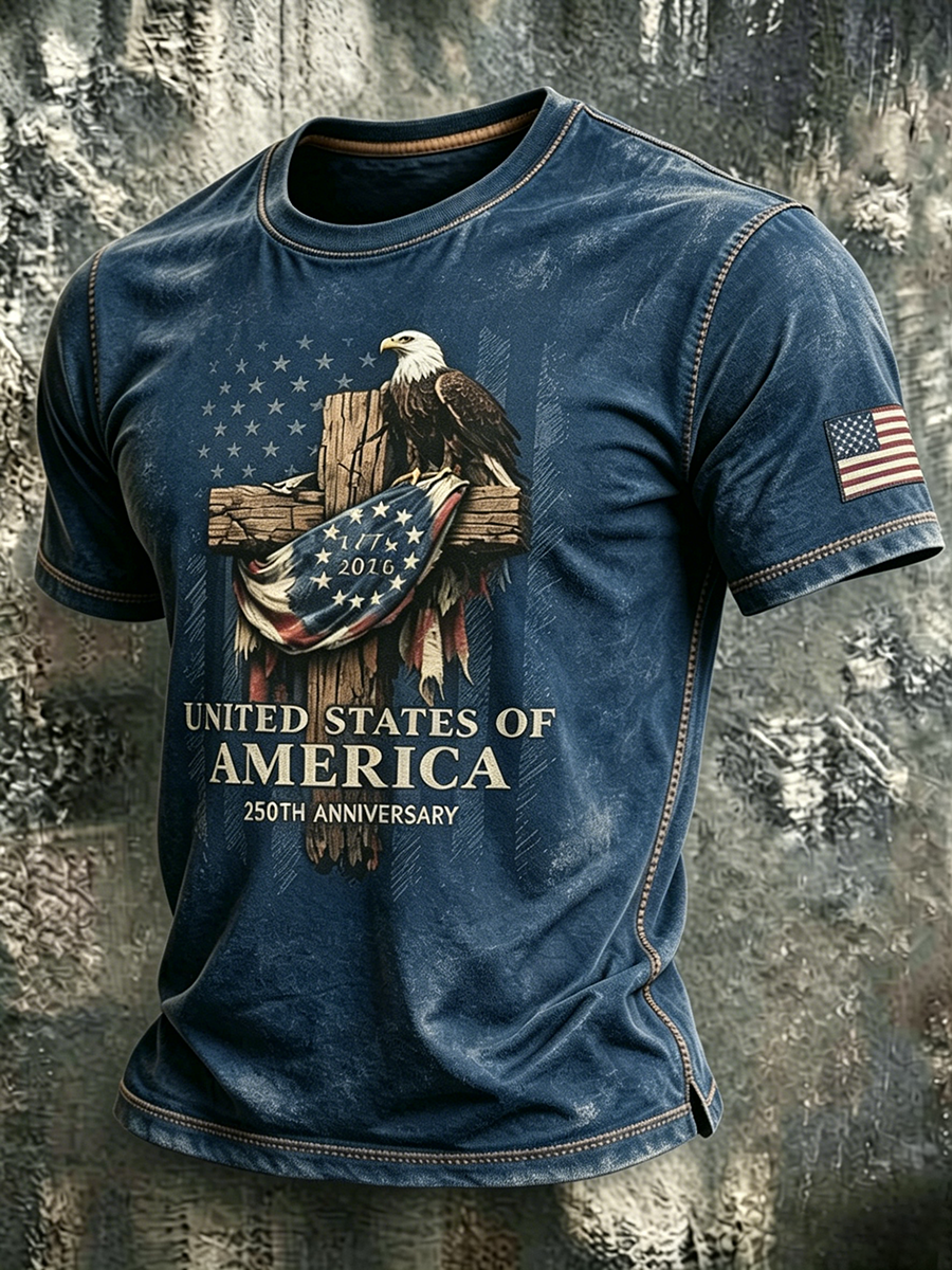 250Th Anniversary Commemorative Faith Printed Round Neck T-Shirt In The United States