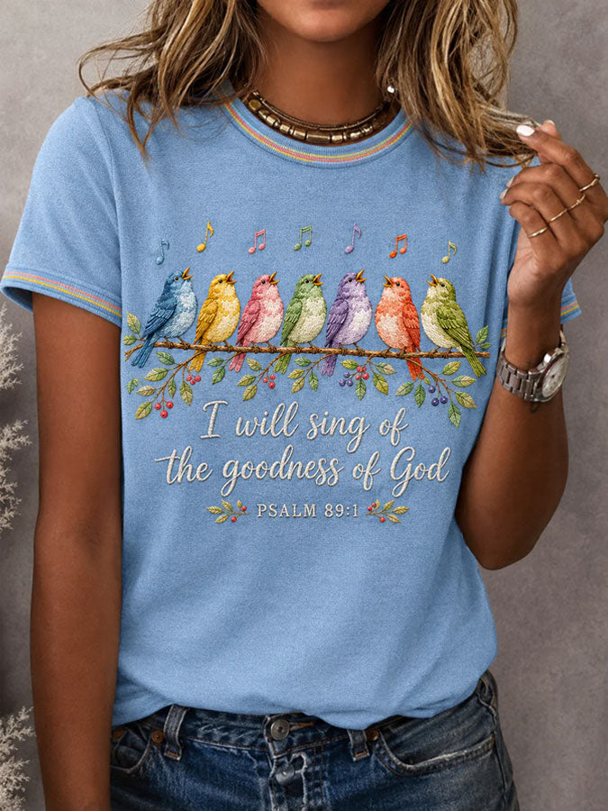 Women'S Faith Print Casual T-Shirt