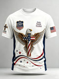 Men's America Flag Print Short Sleeve T-Shirt