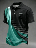 Men's Faith Printed Casual Art Line Collar Knitted Top