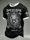 Men'S Faith Print Casual Top