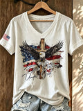Women's American Flag 1766 Eagle Print Top