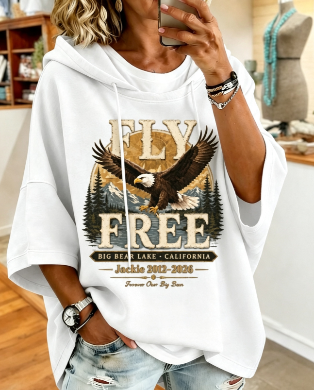 Women's Jackie The Eagle Printed Hoodie