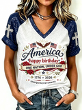 Women'S USA 250Th Anniversary Printed T-Shirt