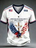 USA Faith Art Men's V-Neck T-Shirt