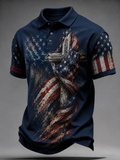 Men's Faith Over Fear Print Casual Polo Shirt