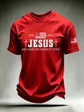 Men's Faith Flag Print Short Sleeve T-Shirt