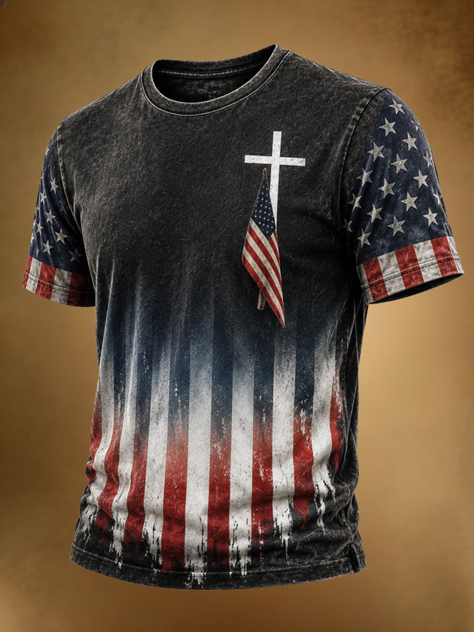 Men's Vintage 250th Anniversary Printed Casual T-shirt