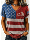 Women'S 250Th Anniversary Commemorative Printed Casual T-Shirt