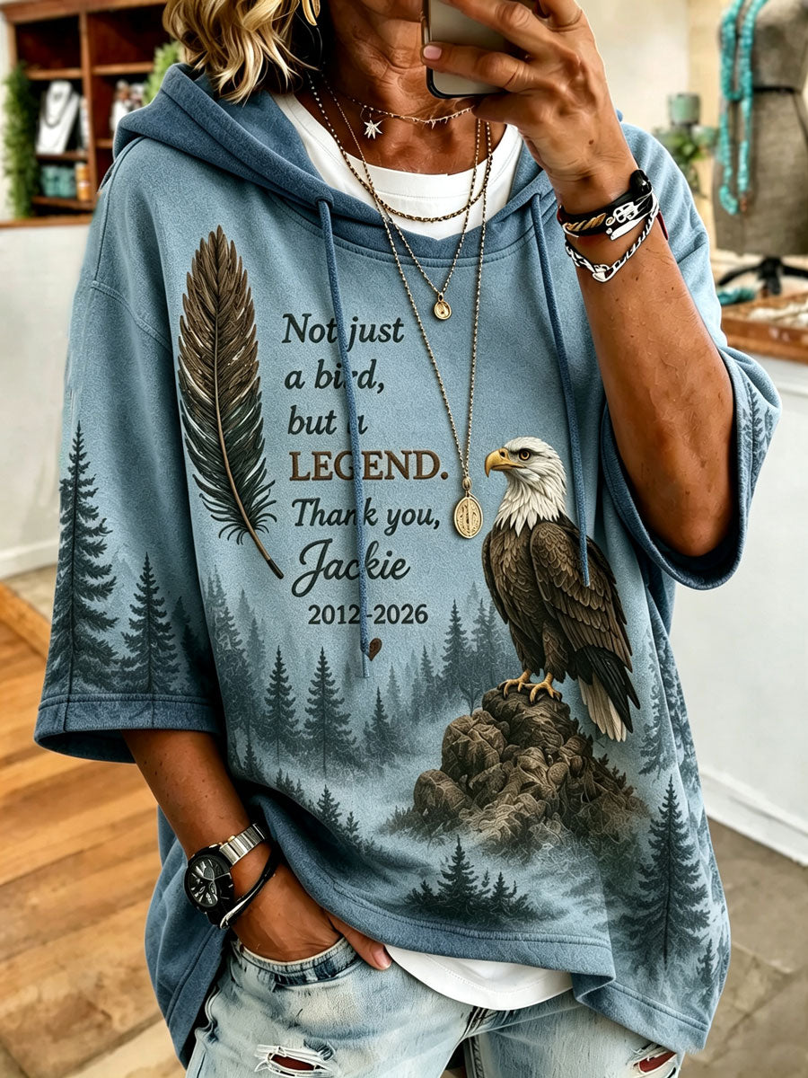 Women's Jackie Forever Our Queen Print Hooded Sweatshirt