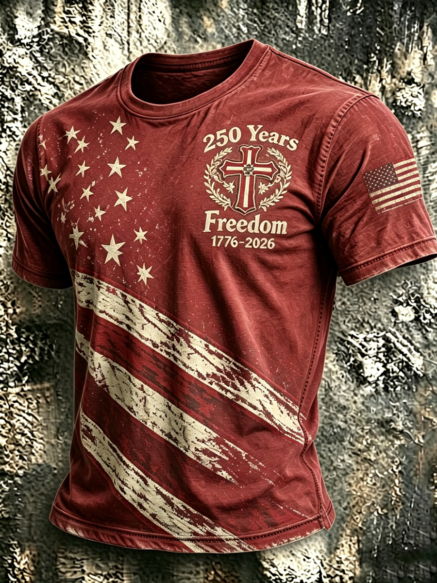 Men's 250th Anniversary Print Crew-Neck T-Shirt