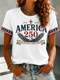Women'S Casual Patriotic T-Shirt