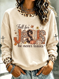 Women's Fall for Jesus Comfortable Crew Neck Sweatshirt