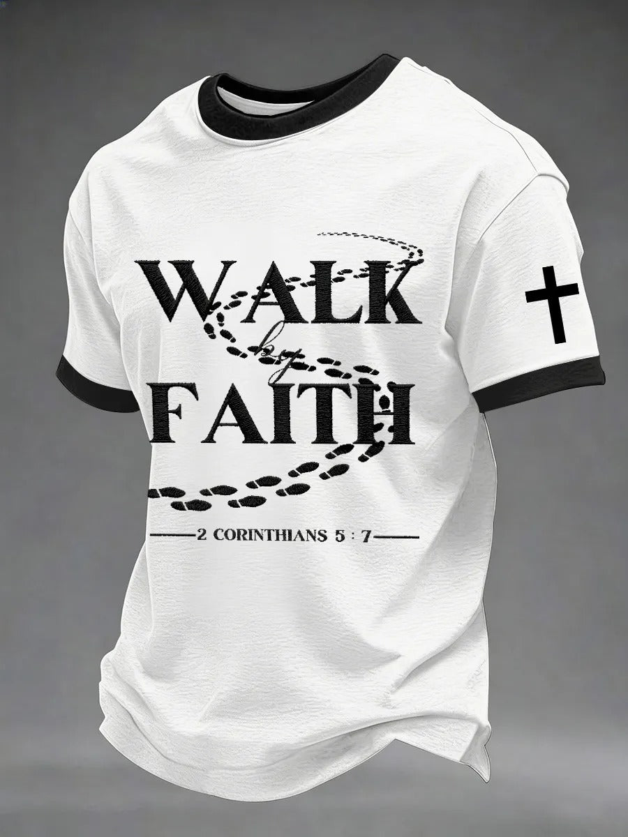 Men's Walk By Faith Print Tee