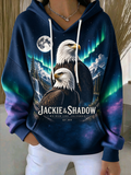 Women'S Jackie & Shadow Print Casual Hooded Sweatshirt