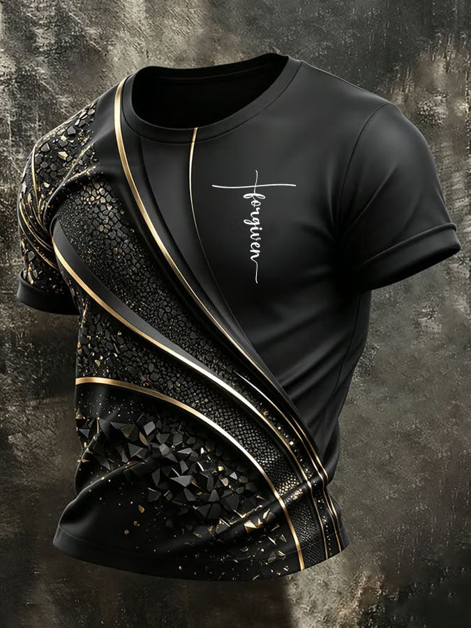 Men's Faith Cross Print T-shirt