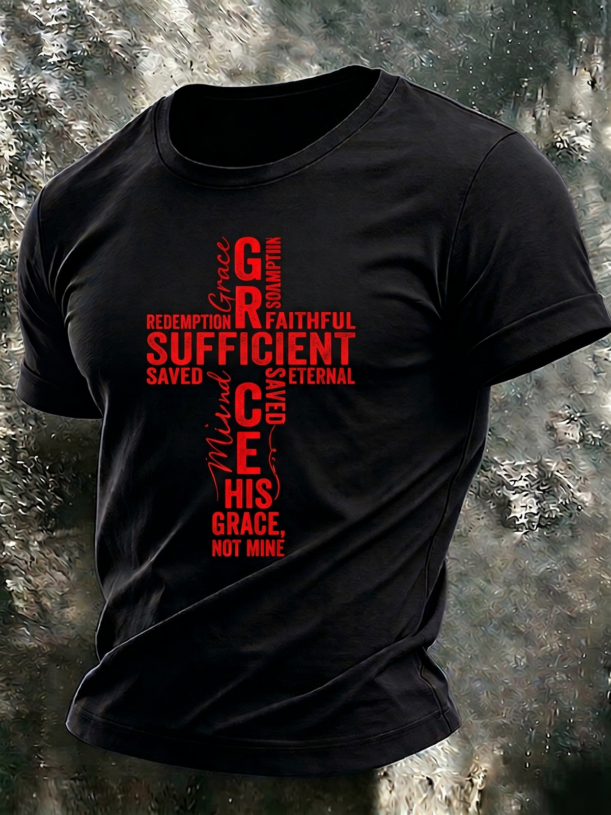Men'S Faith Cross Printed Casual T-Shirt