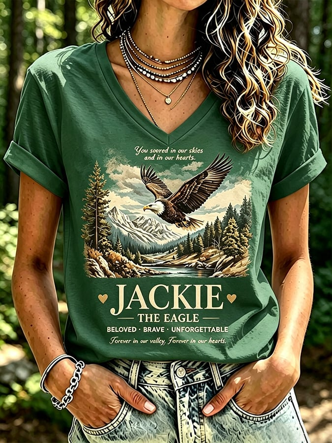 Women's Retro Fly Strong Jackie Print T-Shirt