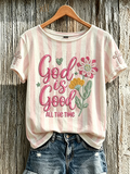 Women'S Faith Pattern Printed Casual Round Neck Short Sleeved T-Shirt