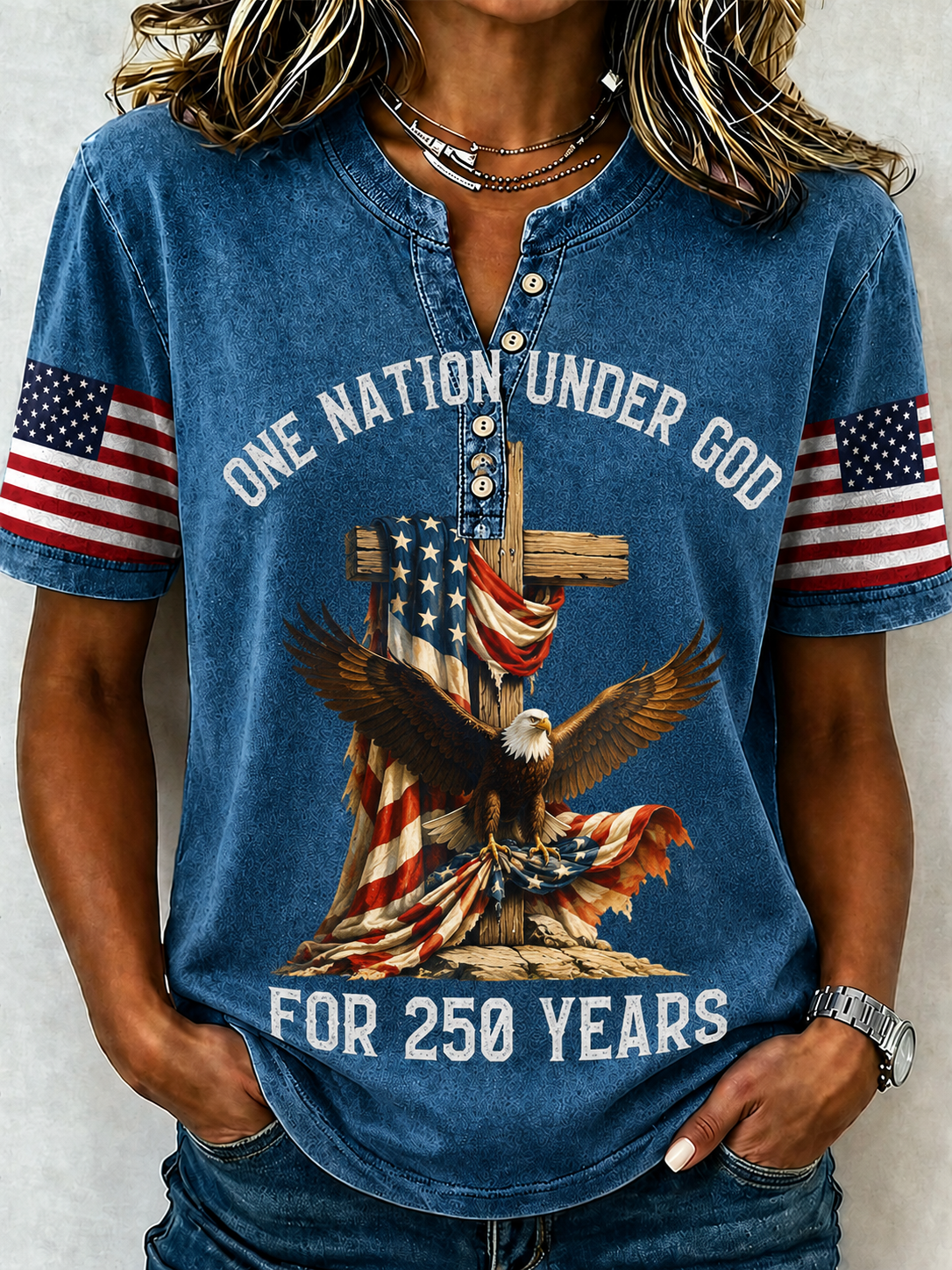Women's Faith&Freedom Independence Day T-shirt
