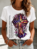 Women'S Faith Flag Printed Casual T-Shirt