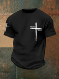 Men's Faith Cross Printed Waffle T-shirt