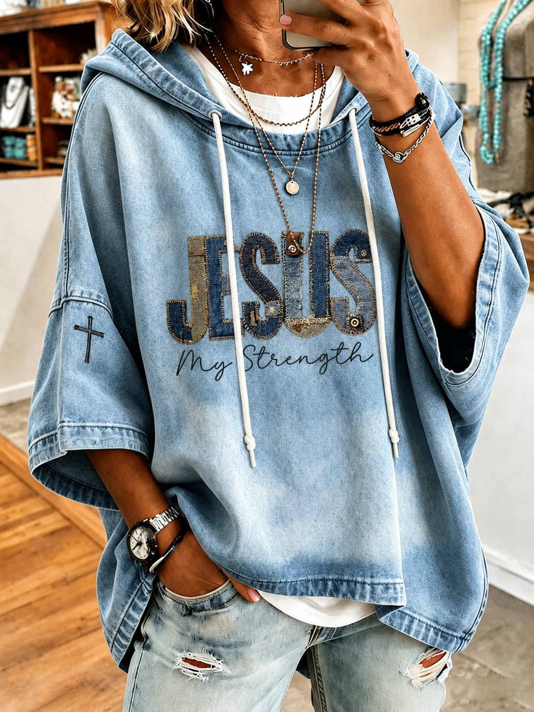 Women's Jesus Faith Printed Hoodie