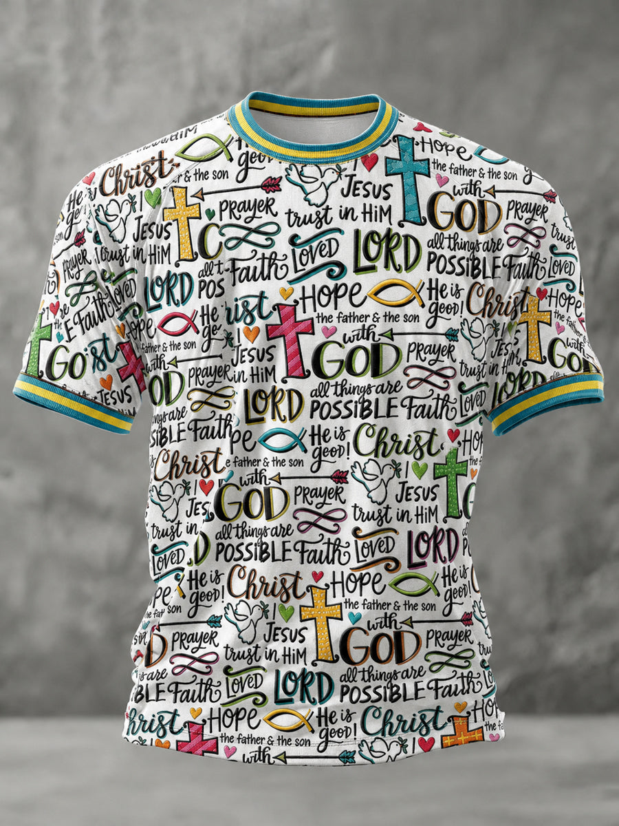 Men'S Faith Printed T-Shirt