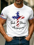 Men'S US 250th Anniversary Cross Print Casual T-Shirt