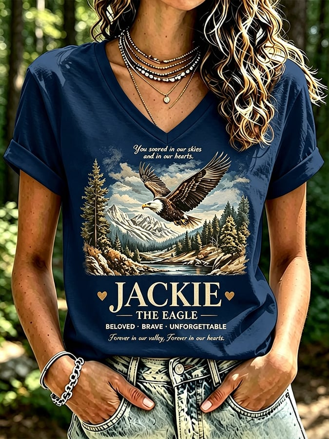 Women's Retro Fly Strong Jackie Print T-Shirt