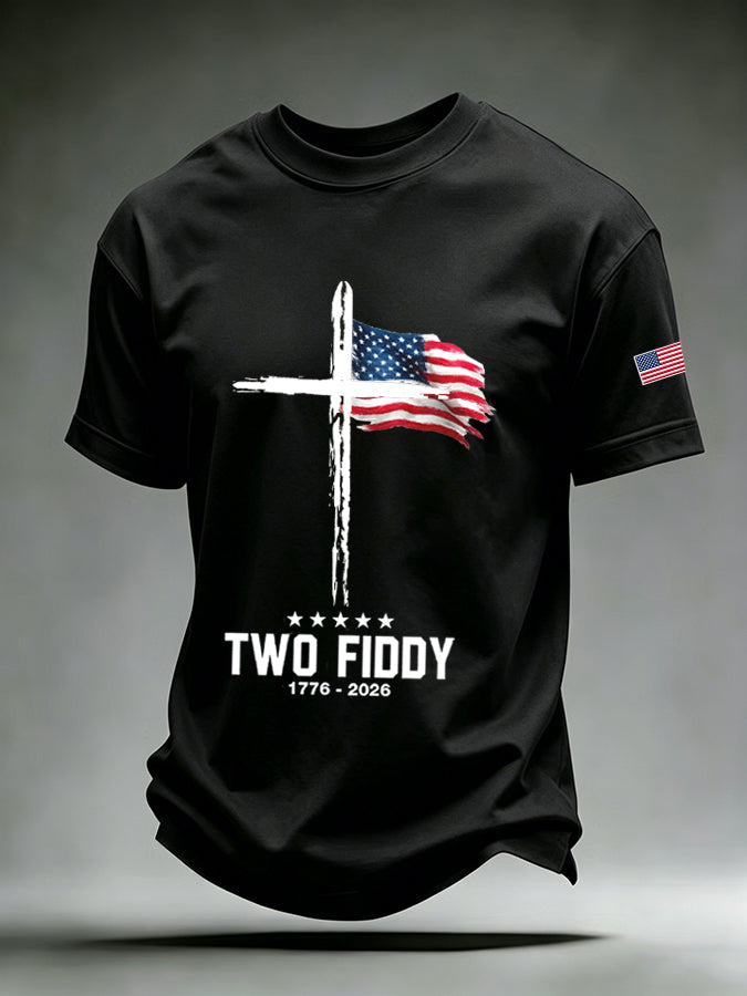 Men'S Two Fiddy Print Short Sleeve T-Shirt
