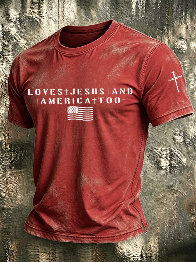 Men'S In God We Trust Printed Casual T-Shirt