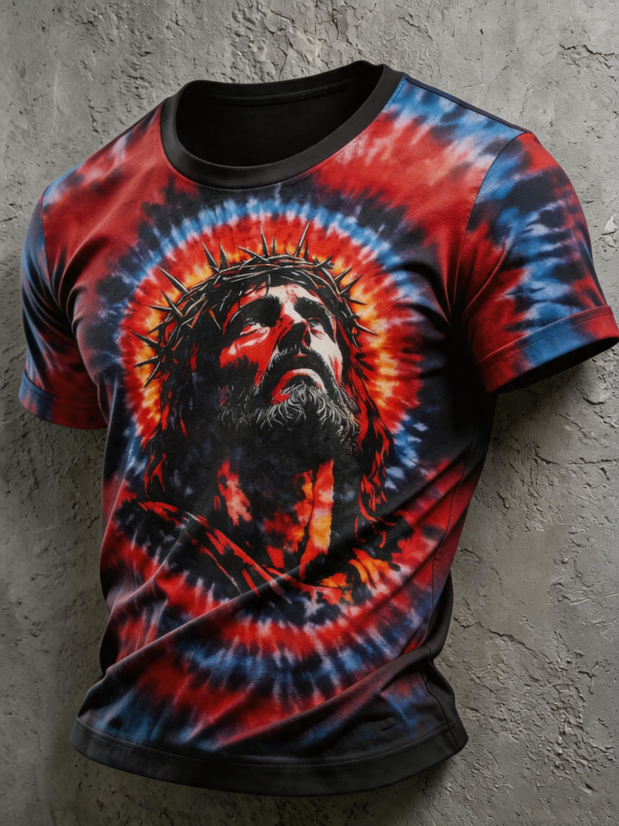 Jesus Halo Of Faith Swirl Men'S All Over Print T-Shirt
