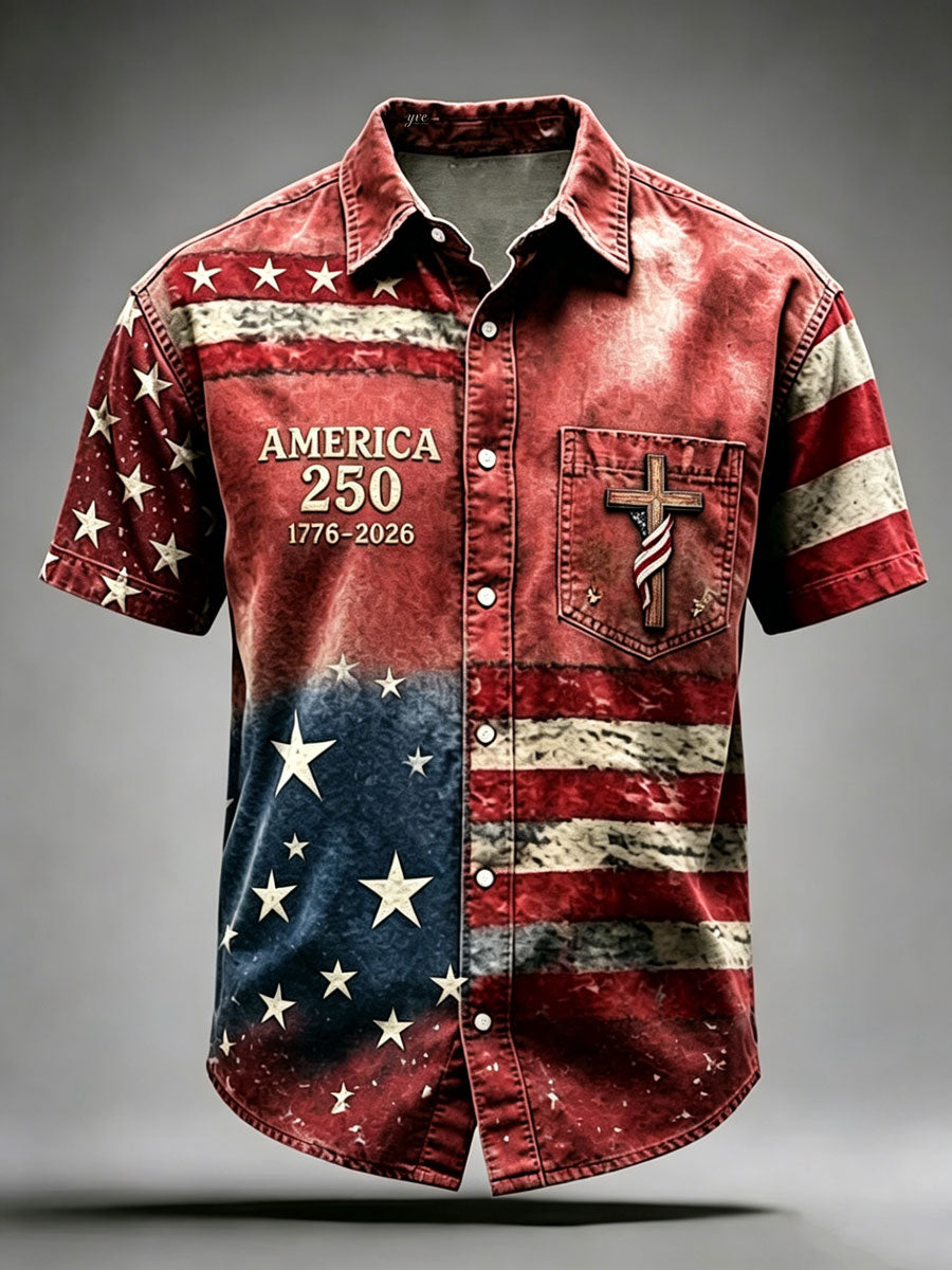 Men'S 250Th Anniversary National Faith Print Shirt
