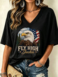 Women'S Eagle Print Short-Sleeve T-Shirt