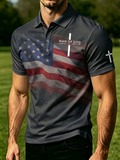 Men's Christian Father's Day gift printed polo