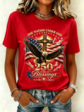 250Th Anniversary Commemorative Faith Printed Round Neck Top In The United States