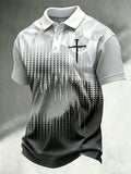Men'S Casual Faith-Print Polo Shirt