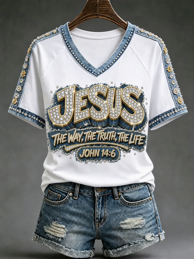 Women'S Christian Jesus The Way The Truth The Life Short Sleeve T-Shirt