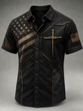 Men'S Faith Printed Casual Collar Shirt