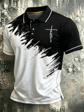Faith Cross Printed Collar Top