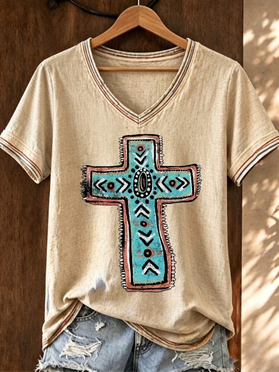 Women's Casual Retro Faith T-Shirt