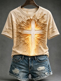 Women's Faith Art Printed Casual T-Shirt
