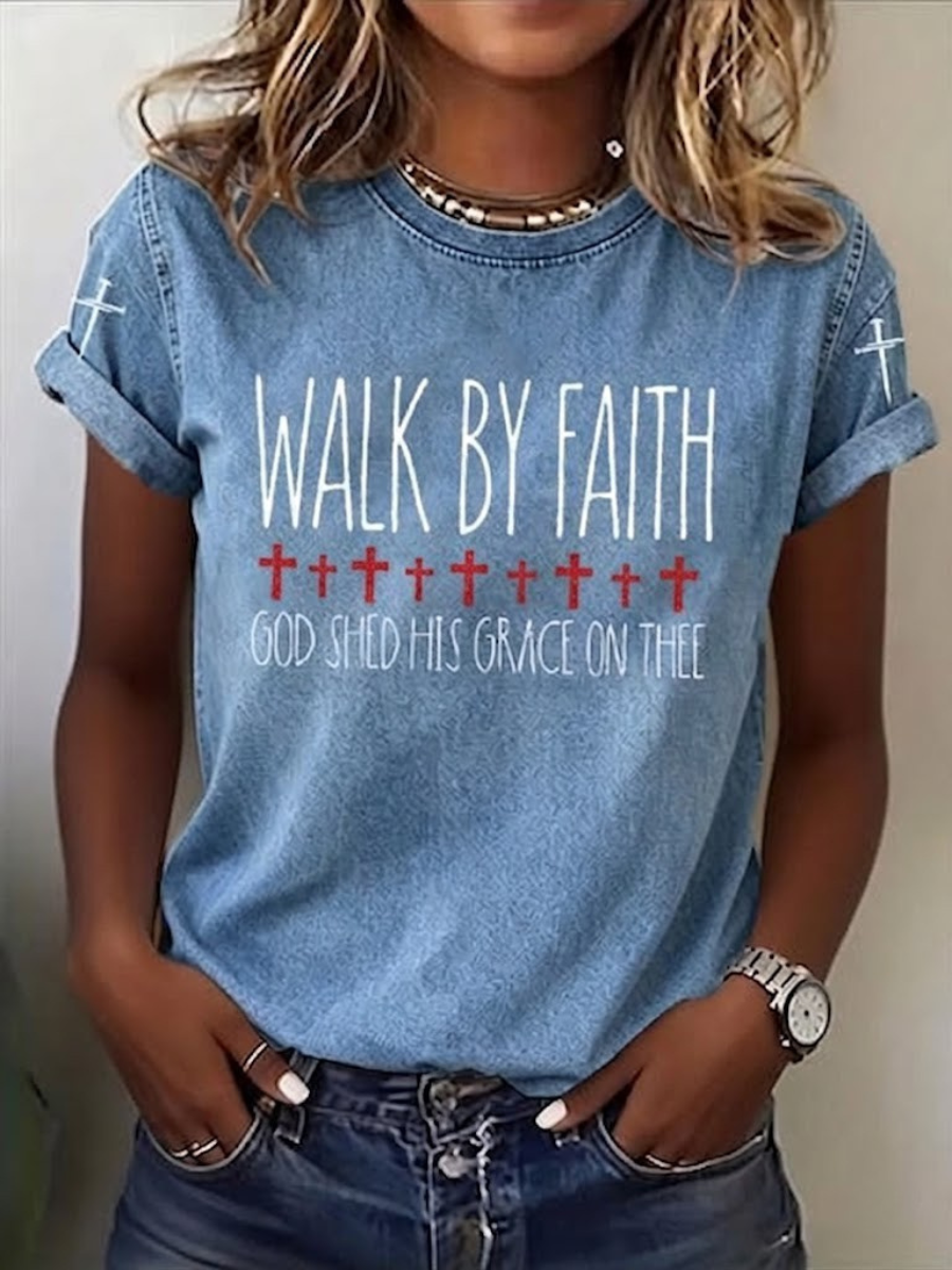 Women'S Flag 250Th Anniversary Printed Short Sleeve T-Shirt