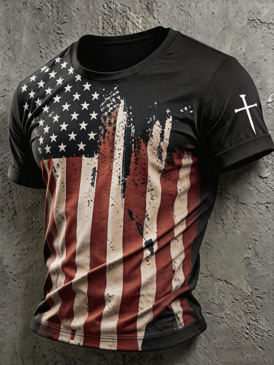 Men'S Independence Day Faith Casual T-Shirt