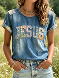 Women'S Casual Retro Faith T-Shirt