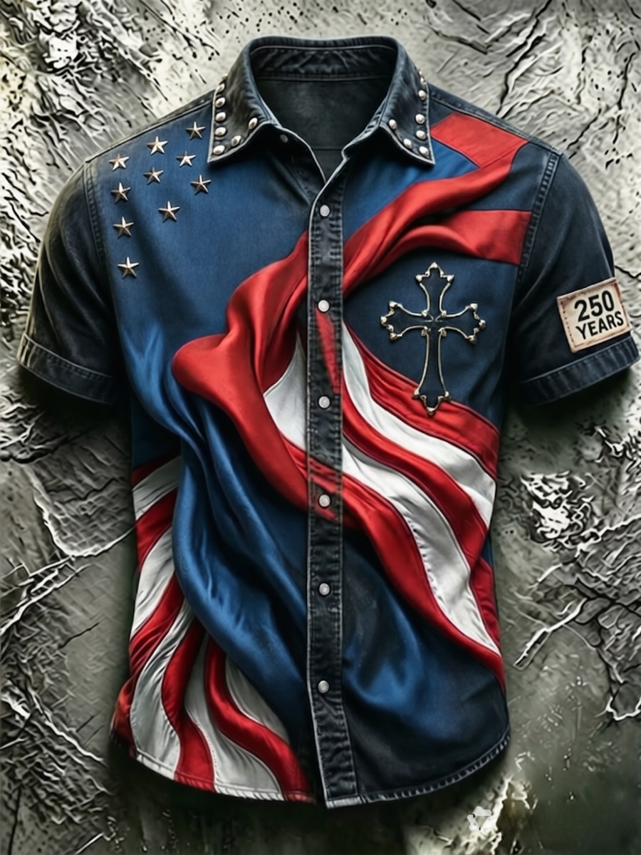 Men'S Faith Casual Printed Shirt